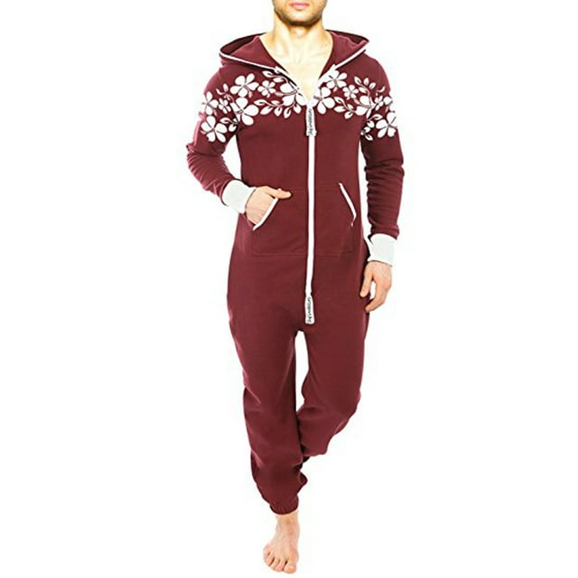 SkylineWears Combinaison à Capuche Mode Homme une Pièce Pyjama une Pièce Sans Pieds