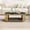 Black+Gold, variant on Modern Luxury Gold Oval Coffee Table 47", 2 Tier Tempered Glass Shelves, Unique Organ Pipe Design, Shiny Stainless Steel Frame, Living Room Center Table (47" x 23.6" x 17.7")(Clear+Gold)
