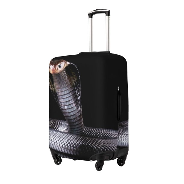 Balery Black Cobra Snake Funda de equipaje, fundas para maletas, elástica, lavable, protector de maletas, compatible con maletas de 18 a 32 pulgadas-Large