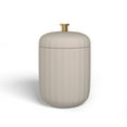thumbnail image 2 of Beautiful Fluted Stoneware 2-Piece Vanity Jar Set by Drew Barrymore, Porcini Taupe, 2 of 5