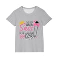 thumbnail image 2 of Xihbxyly Camiseta con Estampado "School Days", Manga Corta Moderna, Tejido Suave y Transpirable, Ropa Informal, Blusa de Verano para Niña, Atuendo Escolar Diario, de 3 a 14 Años, 2 of 6