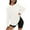 B-Long Sleeve White, variant on MOYIKO Oversized Long Sleeve Shirts for Women Casual Crewneck Loose Fit Tees Tops