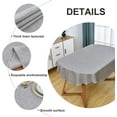 thumbnail image 5 of Oval Tablecloth Silver Grey Faux Linen Farmhouse Table Cover Wrinkle Resistant and Anti-Shrink Washable Fabric Table Cloth for Dining Kitchen Party for Indoor and Outdoor 60 x 84 Inch, 5 of 6