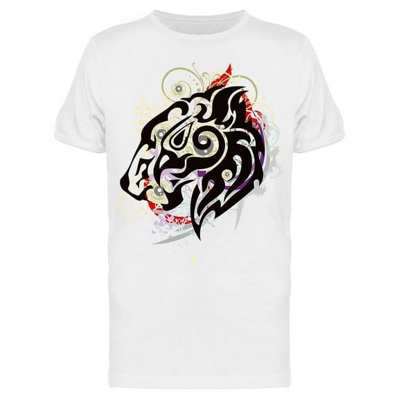 Growling Lion Head T-Shirt Men -Image by Shutterstock, Male Large