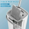 thumbnail image 3 of Self-Wash and Squeeze Dry Flat Mop and Bucket Set, Includes 3 Washable Microfiber Pads, Dual-Chamber Bucket System with 360 Rotation Mop Head, 3 of 4