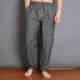 thumbnail image 2 of Pantalones casuales de verano para hombre, de lino fino, de algodón, largos, de poliéster, estilo Harajuku, clásicos, holgados, con arrugas, estilo vintage, para hombre, Y2k, 2 of 5
