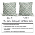 thumbnail image 6 of Blue Green Block Print Pillow Covers 18x18 Inch Set of 2, Vintage Floral Decorative Throw Pillow Cases Boho Cushion Covers Rustic Decoration Gift Farmhouse Sofa Couch Bed Decor, 6 of 6