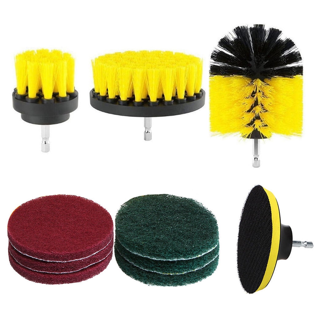 Drill Brush Scouring Pad Hard Water Stain Remover for Grout Tiles Sinks Bathtub Bathroom Kitchen