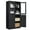 Black, variant on Fesbos Metal Storage Cabinet for Home Office,71" Glass Lockable Door,2 Adjustable Shelf Organizer Pantry Locker