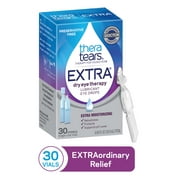 TheraTears EXTRA Dry Eye Lubricant Eye Drops for Dry Eyes, Preservative Free, 30 Vials