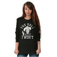 thumbnail image 5 of Funny The Hell I Won't Country Joke Women's Long Sleeve T Shirt Brisco Brands S, 5 of 6