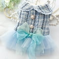 thumbnail image 3 of Pet Dress - Fungus Lace Doll Collar, Mesh Stitching, Bowknot, Adorable, Pet Two-legged Princess Dress for Home, 3 of 8