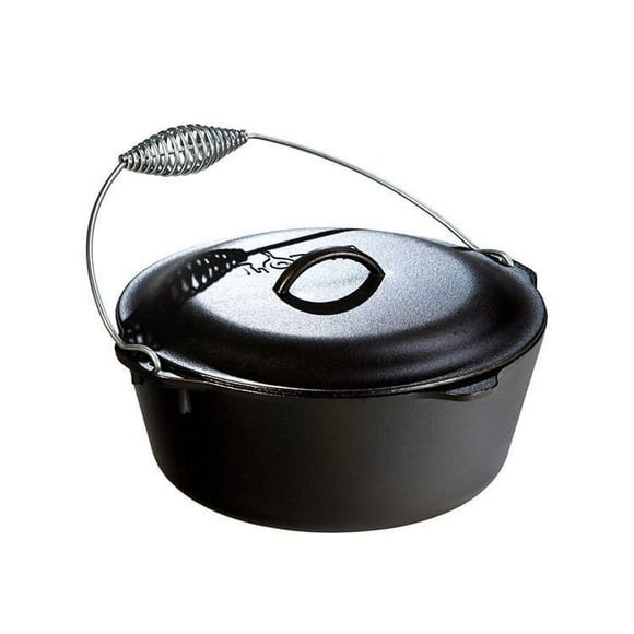 Lodge Cast Iron Dutch Oven with Spiral Bail Handle