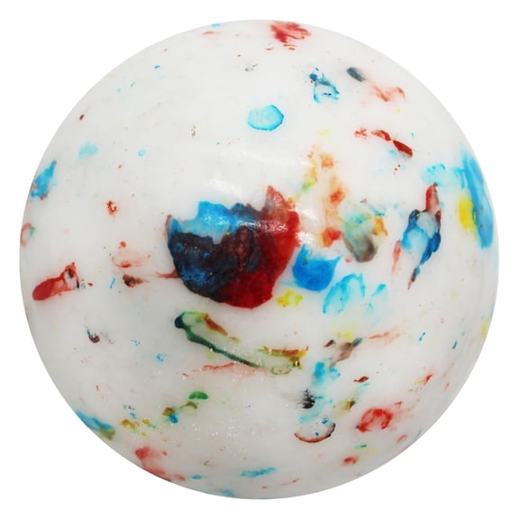 3 INCH LARGE Psychedelic Jawbreaker Candy BIG White Speckled Jawbreaker - Hard As A Rock