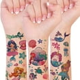 thumbnail image 5 of Wrapables Waterproof Glitter Temporary Tattoos, Birthday Party Favors and Supplies, Goodie Bag Fillers, 12 Sheets Mermaids, 5 of 5
