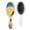 White-52, variant on Space Geometric Hair Brush, Soft Bristle Paddle Comb for Wet Dry Hair, Tribal Pattern, Aesthetic Detangling Brush for Men, Women, Kids