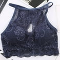thumbnail image 2 of Solid Color Lace Bra Camisole Women's Integrated Daily Wear Comfort Stretch Adjustable Lingerie All Season Fashion #Blue,Free Size, 2 of 3
