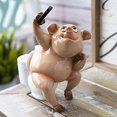 thumbnail image 2 of Summit Collection Creative Risa caprichosa Figurina Adornos novedosos decoración de la mesa Polyresin Piggy Figurine (Cerdo selfie) SUMMIT COLLECTION Ver descripción, 2 of 2