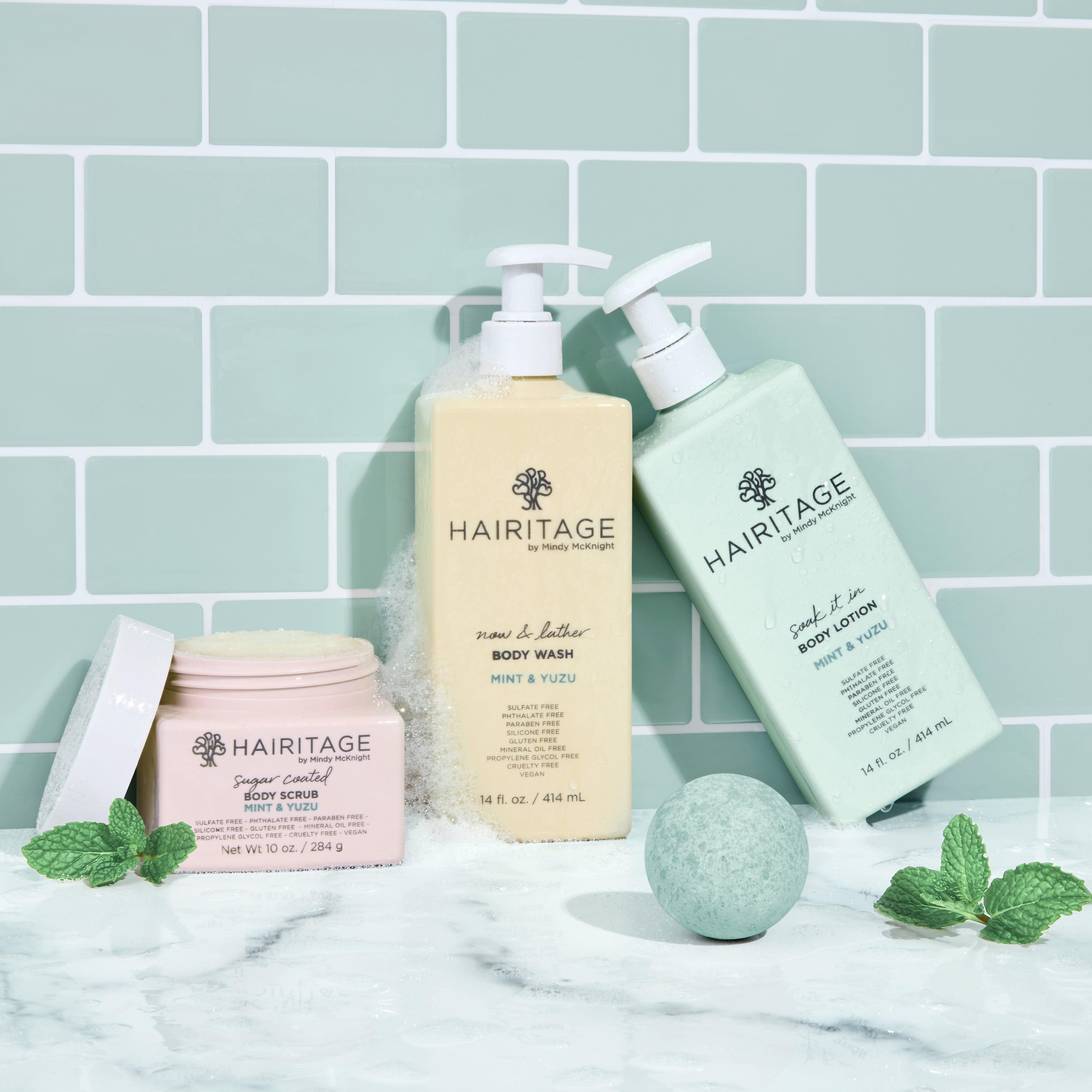 Hairitage Soak It In Mint & Yuzu Scented Body Lotion | Niacinamide