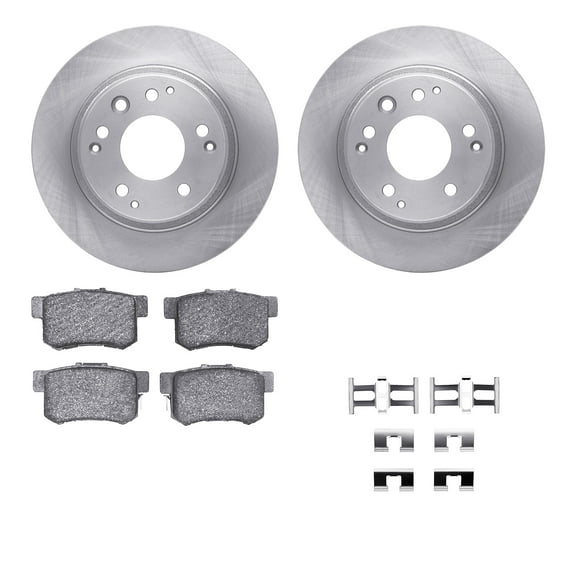Dynamic Friction Company Rear Brake Rotors with 5000 Advanced Brake Pads includes Hardware 6512-59336