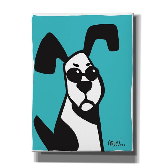 Epic Graffiti 'Dog on Blue' by Irena Orlov, Canvas Wall Art, 40"x54"