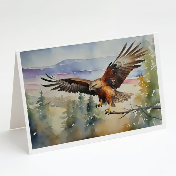 Hawk Greeting Cards Pack of 8 7 in x 5 in