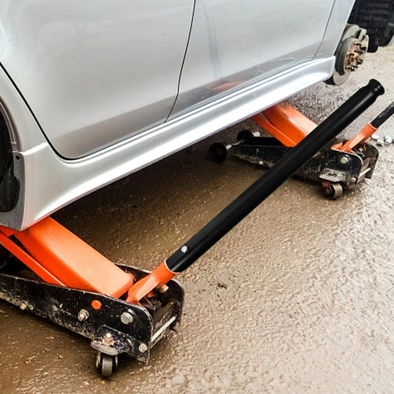 Worgeous Hydraulic Jack Handle Replacement for Car Repair with Steel and Rubber Material Black 2 pcs