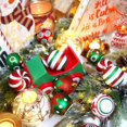 thumbnail image 3 of 30* Bolas de Navidad para decoración de árboles de Navidad, bolas de plástico para decoración de fiestas navideñas (rojo+verde+blanco(A)), 3 of 5