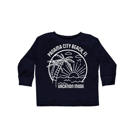 

Inktastic Summer Vacation Mode Panama City Beach Florida Gift Toddler Boy or Toddler Girl Long Sleeve T-Shirt