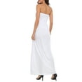 thumbnail image 4 of HDE Women's Strapless Maxi Dress Bohemian Sundress White 4X, 4 of 6