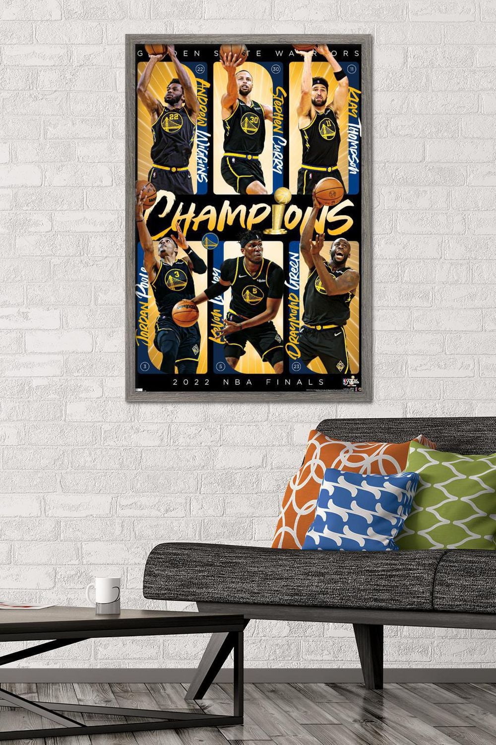 NBA Golden State Warriors - 2022 NBA Finals Champions Wall Poster, 22.375" x 34" Framed