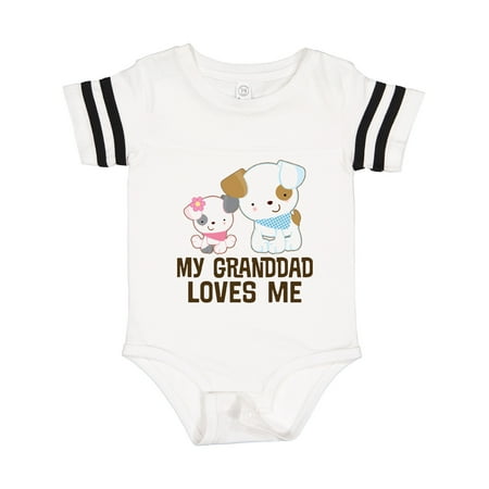 

Inktastic My Granddad Loves Me Granddaughter Girls Gift Baby Girl Bodysuit