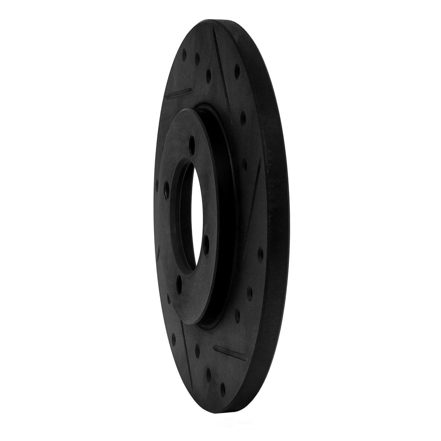 Dynamic Friction Company 633-76006R DFC Brake Rotor - Drilled And Slotted - Black