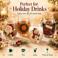 thumbnail image 4 of 3D Christmas Glass Art Cup, Christmas Cups Stemless Wine Glasses Holiday Glassware, Xmas Party Home Festive Decor Gifts, 4 of 7