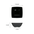 thumbnail image 2 of Excellante Classic Black Extra Heavy Weight Melamine Dinnerware Collection 60 Oz, 8" Square Bowl, 3 1/4" Deep, Comes in Dozen, 2 of 3