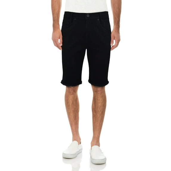 X RAY Men's Denim Shorts Frayed Hem Slim Look Stretch Jean Short for Men