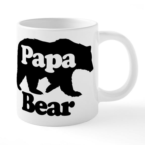 CafePress - Papa Bear - 20 Oz White Ceramic Mega Mug