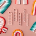 thumbnail image 1 of 5 Pcs/Set Clay Arch Guide Polymer Clay Earrings Tools Acrylic Rainbow Arch Guides for Polymer Clay Jewelry Making DIY Crafting, 1 of 8