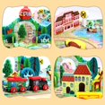 thumbnail image 4 of Train Set Joqutoys de madera para llevar, ferrocarril, 18 piezas, 4 of 9
