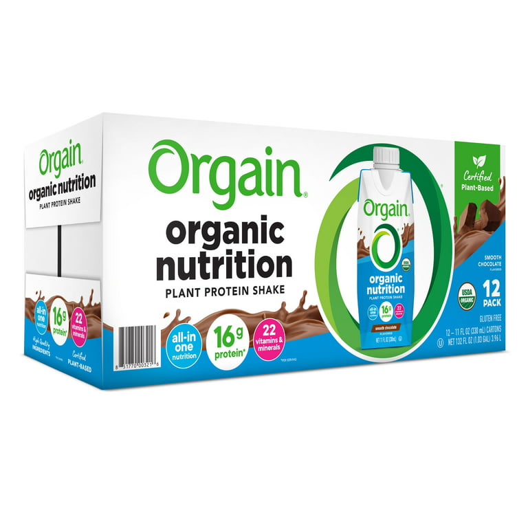 Orgain USDA Organic Kids Nutritional Protein Shake 8 fl oz, 24-Count Chocolate