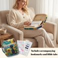 thumbnail image 4 of Xixirimido Stained Glass Cat Sunflower Print Bible Cover Case Large Quilted Bible Carrying Case with Handles & Bookmarks Bible Study Supplies & Accessories Christian Gifts for Church, 4 of 7