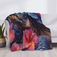 thumbnail image 3 of Naloa Realistic Flower Turtle Flannel Blankets - Thick and Warm Blanket for Winter, Soft Fuzzy Plush King Blanket for All Seasons50"x40", 3 of 6