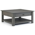 thumbnail image 1 of Pemberly Row SOLID ACACIA WOOD 38"W Square Rustic Coffee Table in Farmhouse Gray, 1 of 8