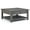 Farmhouse Gray, variant on Pemberly Row Solid Acacia Wood 38 " Square Rustic Coffee Table in Rustic Brown