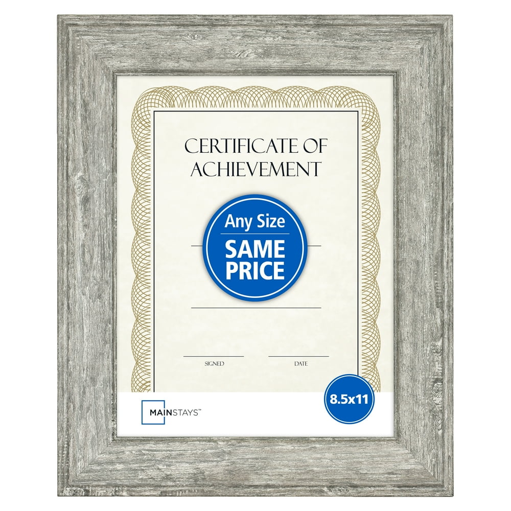 Mainstays 8.5" x 11" Tabletop Picture Frame, Rustic Gray