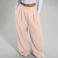 thumbnail image 6 of Delayuji Women's Baggy Jogging Bottoms Wide Leg Pants High Waist Elastic Casual Suit Chic Loose Fit Outdoor Straight Trousers With Pockets, 6 of 7
