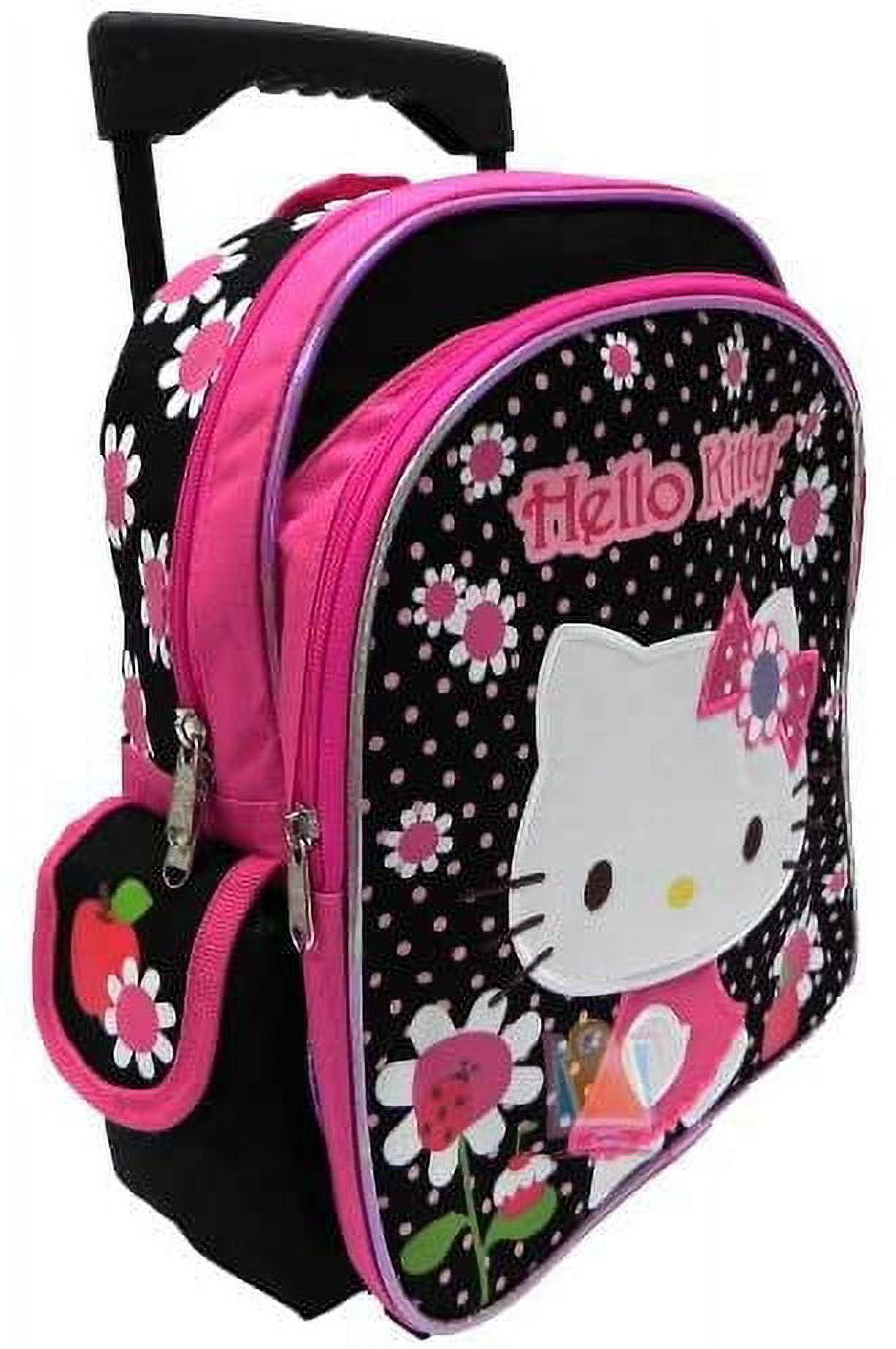 backpack with wheels for toddler hello kitty Iconic Large Wheeled 4.50D for Girl 3~7 years old Its mini size and not big enough for a regular folder School Rucksack with Wheels Hello