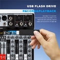 thumbnail image 3 of Professional 4 6 8 Channel  Mixer Sound Mixing Console With USB Interface 99DSP 48V Phantom Power For Recording Streaming ,Smart Fader, 3 of 5
