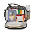 thumbnail image 2 of FORMRS Student Insulated Lunch Bag with Shoulder Strap Reusable Cooler Box for School, Dark Flowers Pattern, 2 of 9
