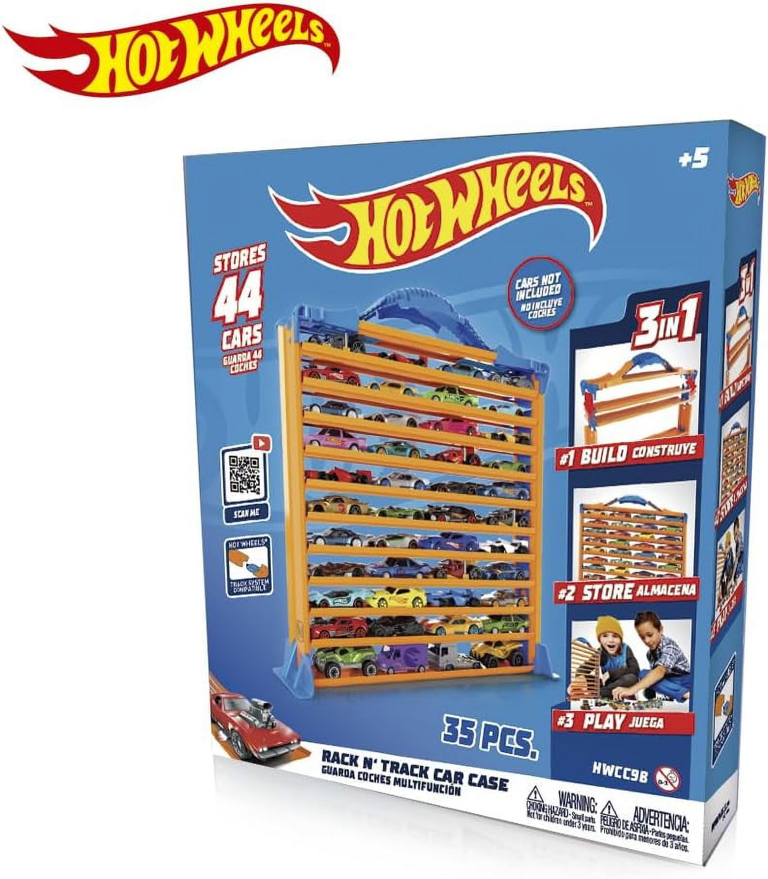 Slot Car Set Hot Wheels Rack n Track Case with (44 Compartments)